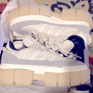 IVY PARK adidas IVP Super Sleek Chunky Platform Sneakers Grey and White SIZE 6.5